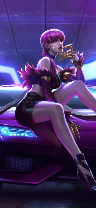 Fond d'écran 4k Evelynn League Of Legends sur iPhone
