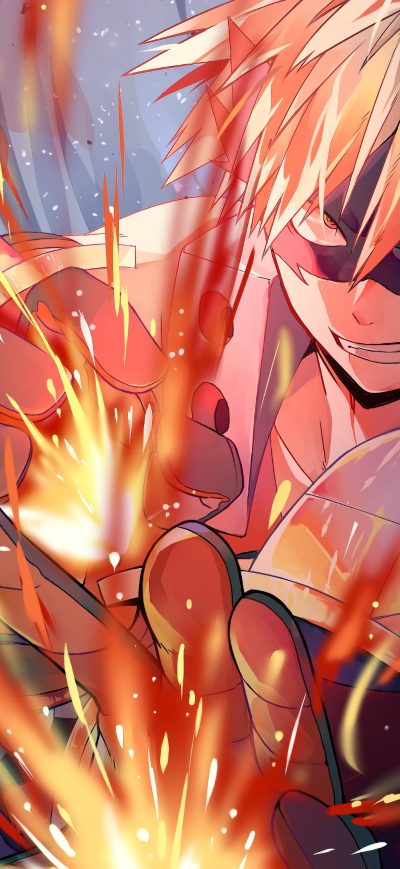 Fond d'écran iPhone Katsuki Bakugou My Hero Academic 4k