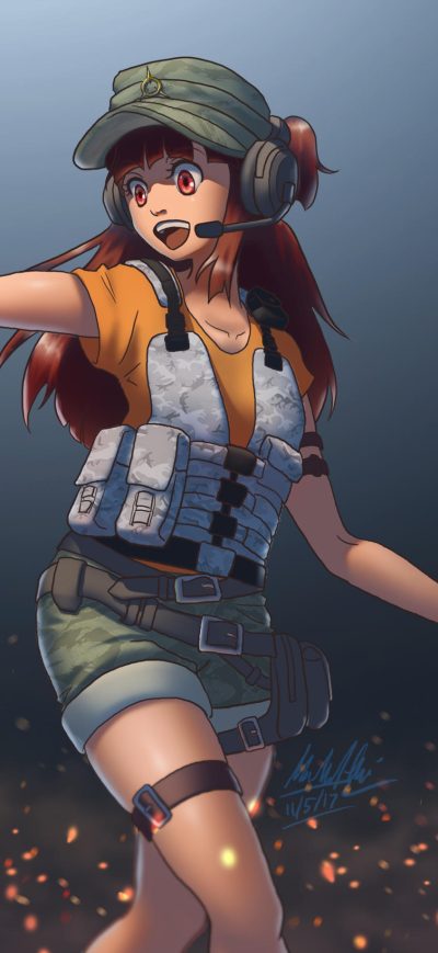 Fond d'écran iPhone Pubg Anime Crossover Art