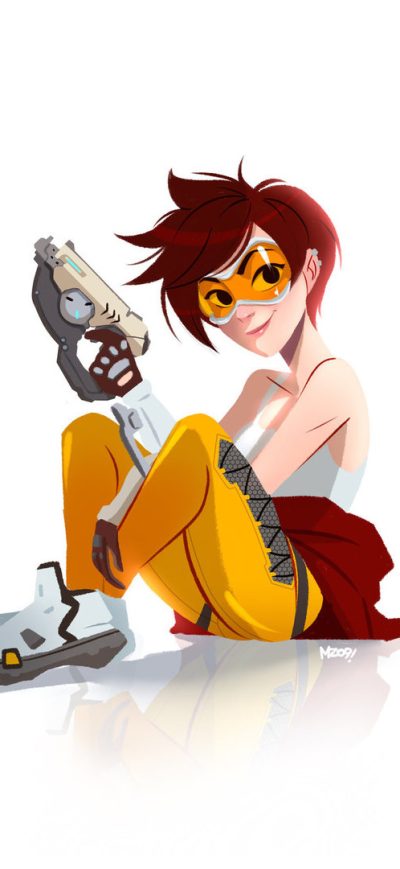 Fond d'écran iPhone Tracer Overwatch Cartton Drawing