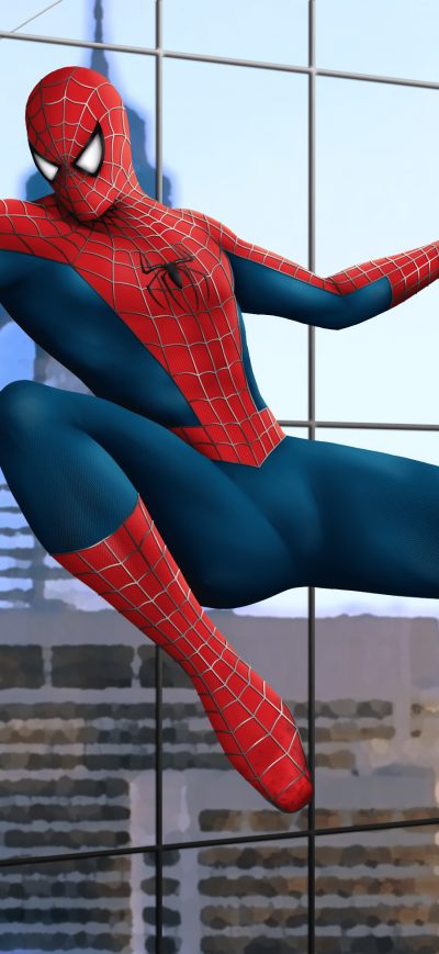 Fond d'écran iPhone Spiderman Flying
