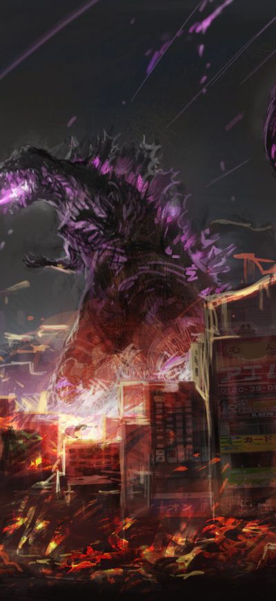 Fond d'écran iPhone Godzilla Fan Art
