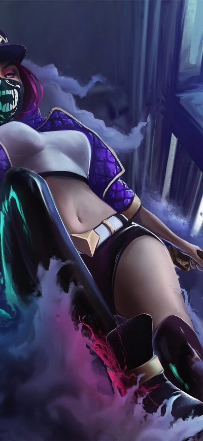 Fond d'écran iPhone Kda Akali Lolart
