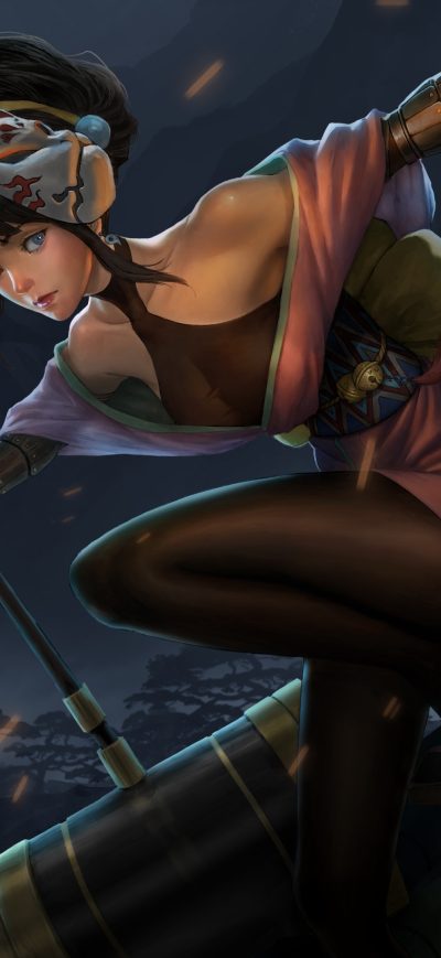 Fond d'écran Mochi Hammer Girl sur iPhone