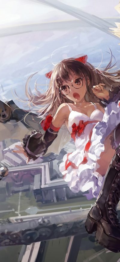 Fond d'écran iPhone Angel Wings Girl Falling From Sky 4k