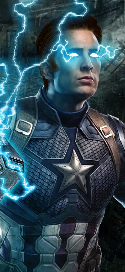 Fond d'écran iPhone Captain America Mjolnir Avengers Endgame 4k