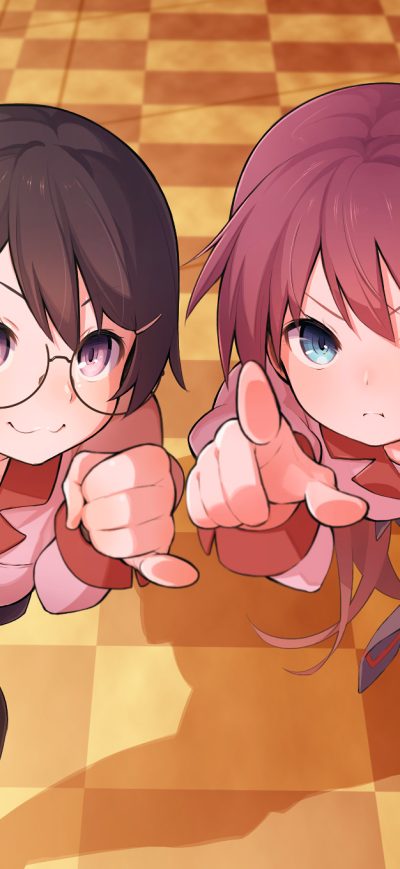 Fond d'écran iPhone Anime Monogatari Series Hitagi Senjogahara Tsubasa Hanekawa