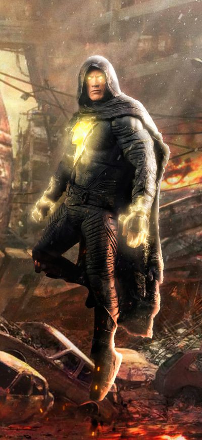 Fond d'écran iPhone The Black Adam Dwayne Johnson 4k