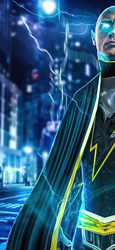Fond d'écran iPhone Black Adam The Rock Comic Art 4k