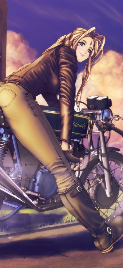 Fond d'écran iPhone Anime Girl On Bike