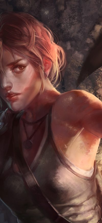 Fond d'écran iPhone Lara Croft Trapped In Cave 4k
