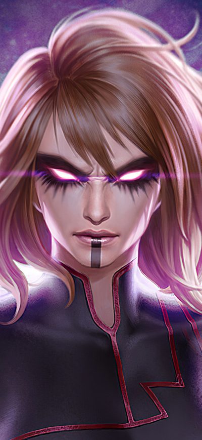 Fond d'écran iPhone Evil Captain Marvel 4k