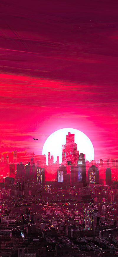 Fond d'écran iPhone Alone Cyberpunk Morning 4k