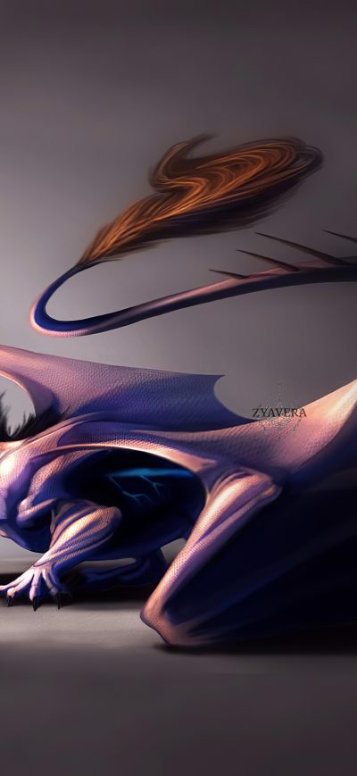 Fond d'écran iPhone Lightning Dragon 4k