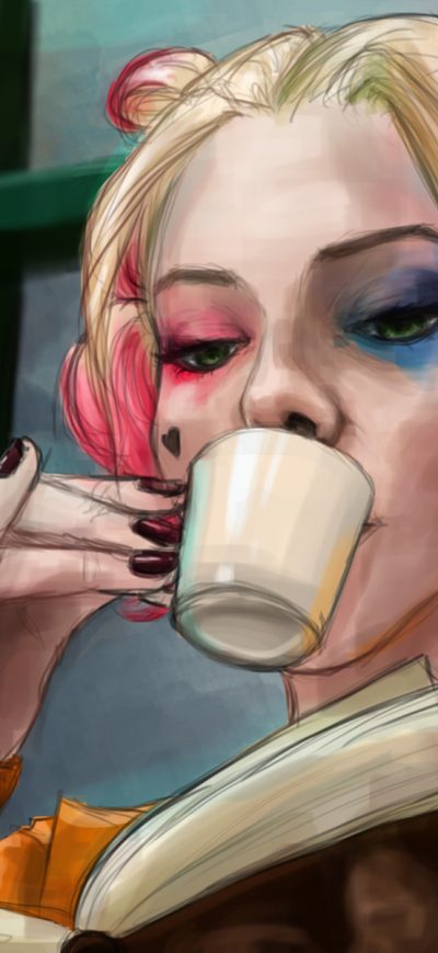 Fond d'écran Harley Quinn Art sur iPhone