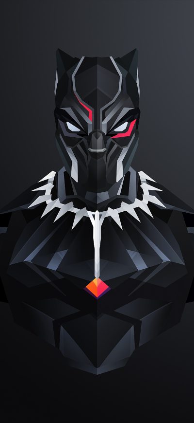 Fond d'écran iPhone Black Panther Minimalism 2018