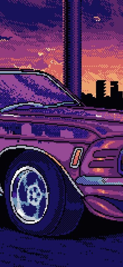 Fond d'écran iPhone 8 Bit Mustang