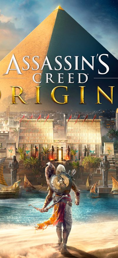 Fond d'écran iPhone Assassins Creed Origins Pyramid 4k