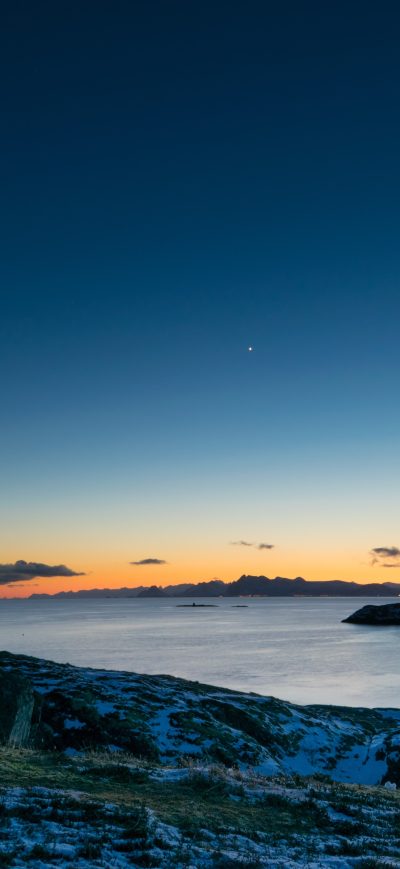 Fond d'écran iPhone Sea Moon Clear Sky Nature 4k