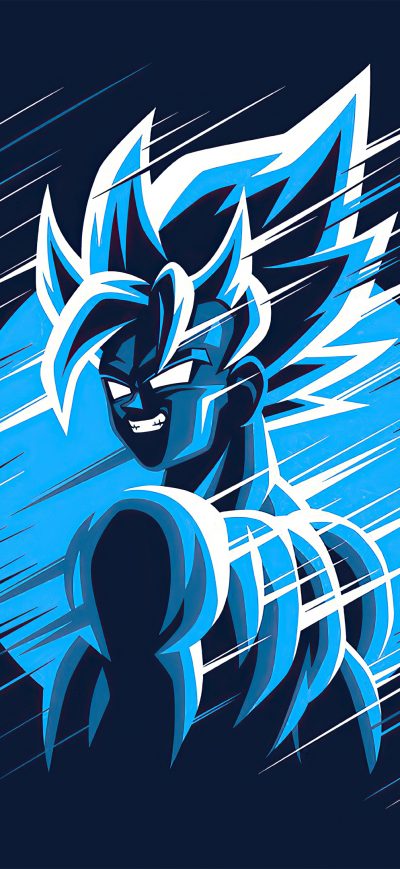 Fond d'écran iPhone Dragon Ball Z Goku Blue Moon 4k