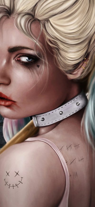 Fond d'écran Harley Quinn 4k 5k sur iPhone