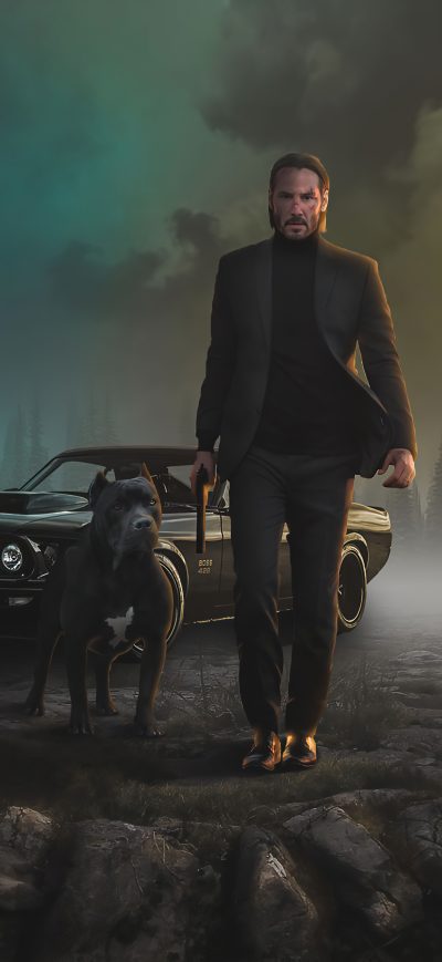 Fond d'écran iPhone 2020 John Wick Dog 4k