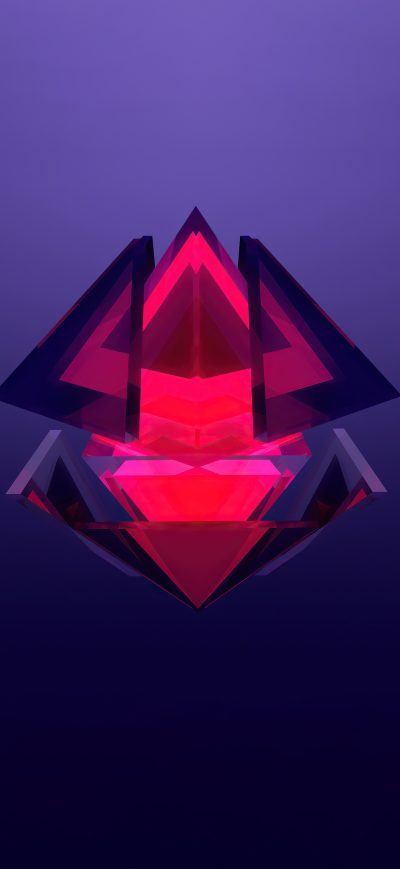 Fond d'écran iPhone Facet Shape Render 5k
