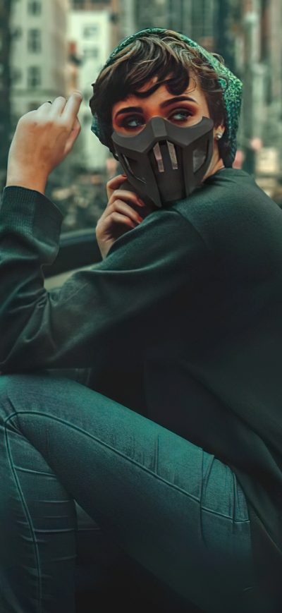 Fond d'écran iPhone Lambo Girl Manipulation 4k