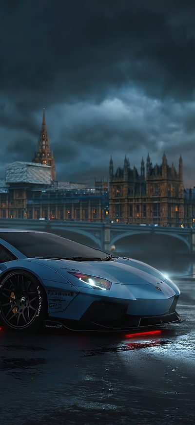 Fond d'écran iPhone Lambo Evening Manipulation 4k