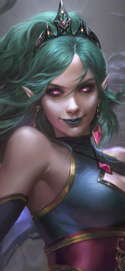 Fond d'écran iPhone Evelynn League Of Legends Fantasy Art 4k