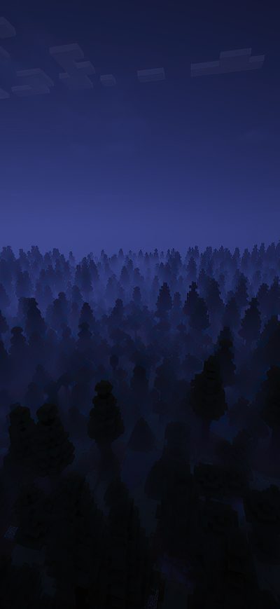 Fond d'écran iPhone Minecraft Night In The Woods 4k