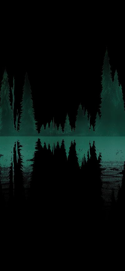 Fond d'écran iPhone Green Woods Minimal 4k