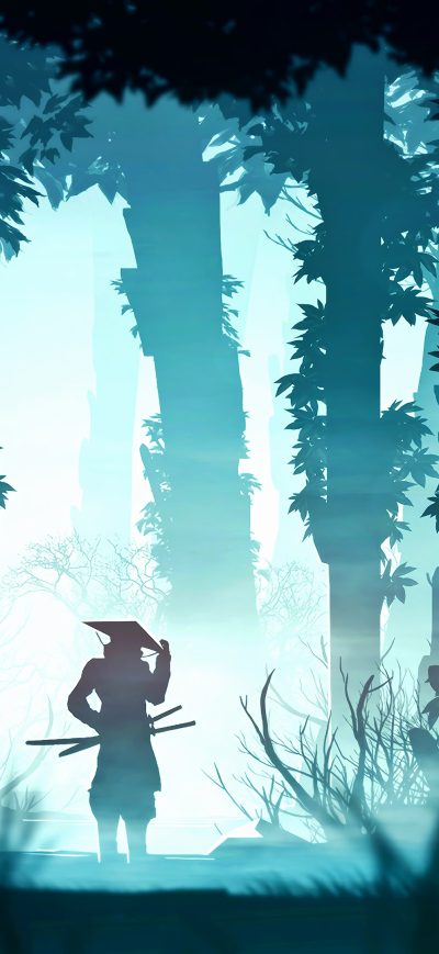 Fond d'écran iPhone Samurai Digital Art 4k
