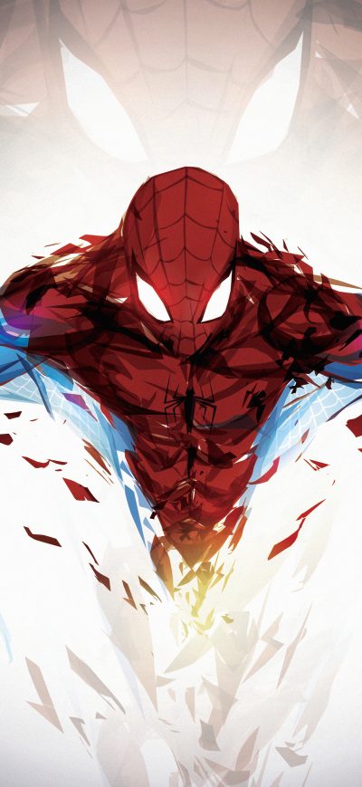 Fond d'écran iPhone Shattered Spiderman 4k