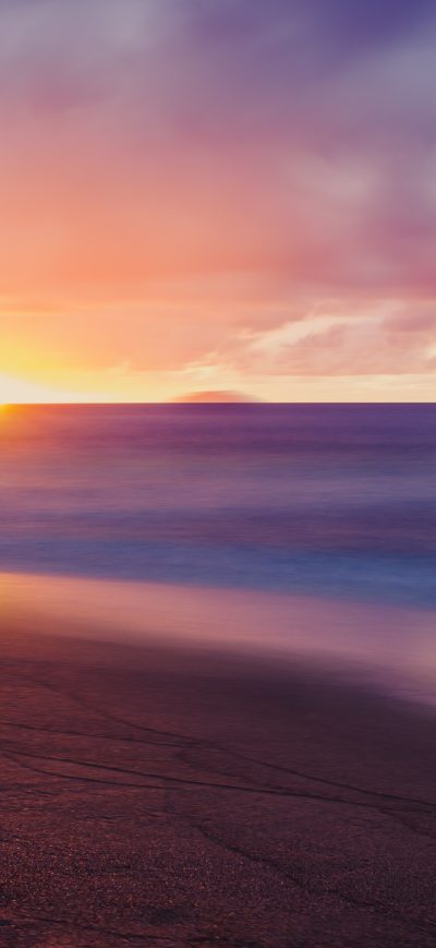 Fond d'écran iPhone Colorful Sunset Beach 4k