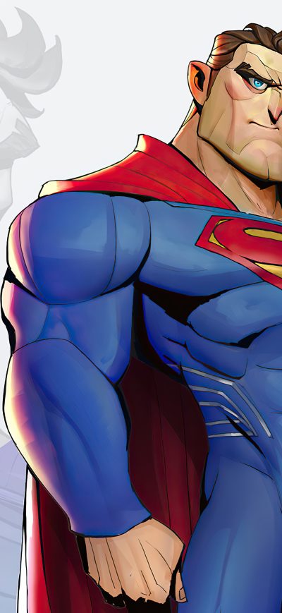 Fond d'écran iPhone Superman Cartoon Minimal 4k
