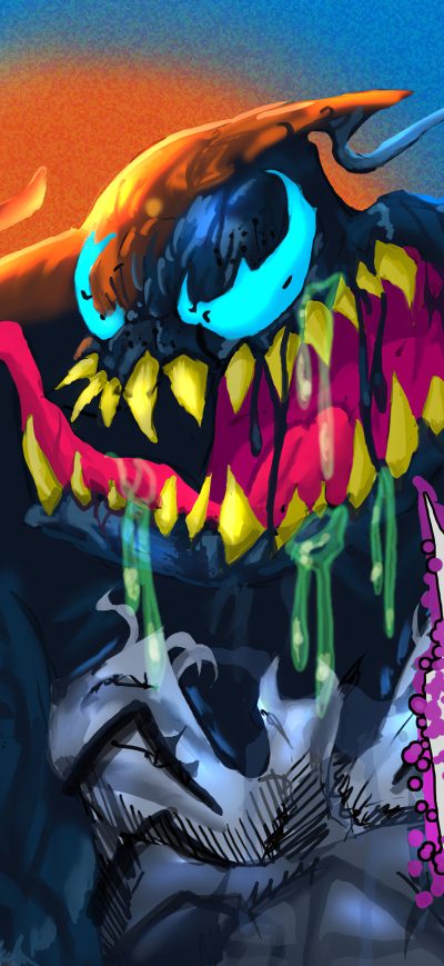 Fond d'écran iPhone Venom Colorful Art 4k