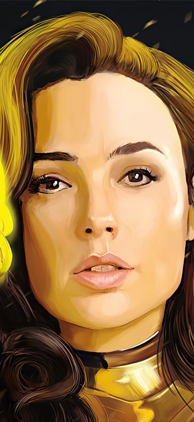 Fond d'écran iPhone Wonder Woman 1984 Yellow Suit