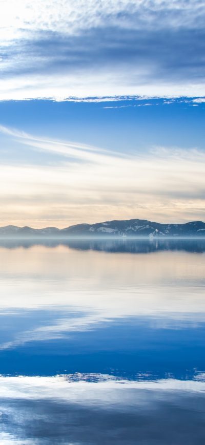 Fond d'écran iPhone Mountains Clouds Lake 4k