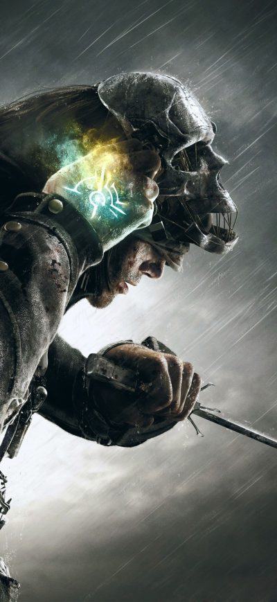 Fond d'écran iPhone Dishonored Corvo Skull Mask