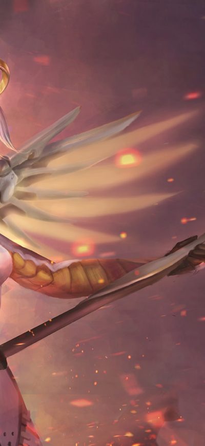 Fond d'écran iPhone Mercy Overwatch Fanart