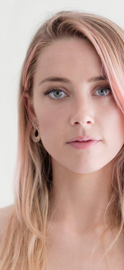 Fond d'écran iPhone Amber Heard Pink Hairs 4k