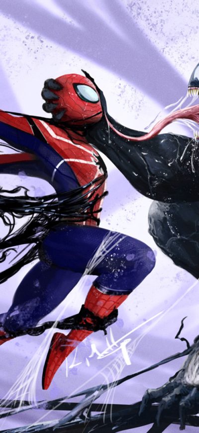 Fond d'écran iPhone Spiderman Vs Venom