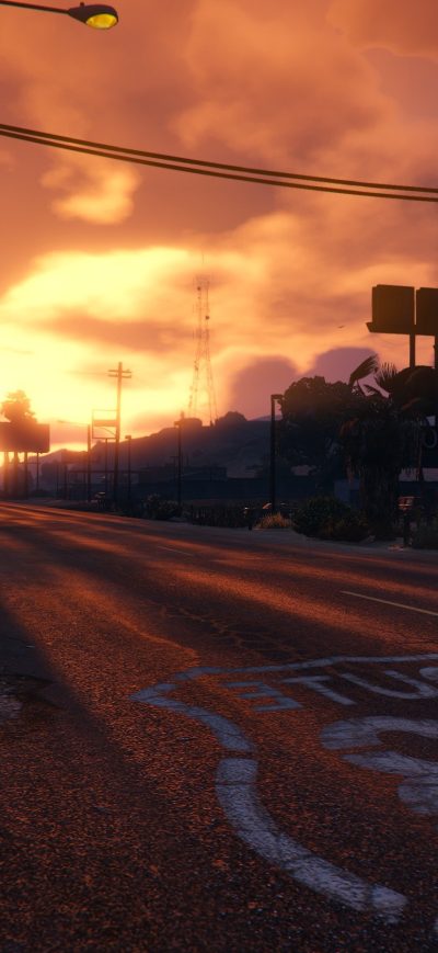 Fond d'écran iPhone GTA 5 Sunset