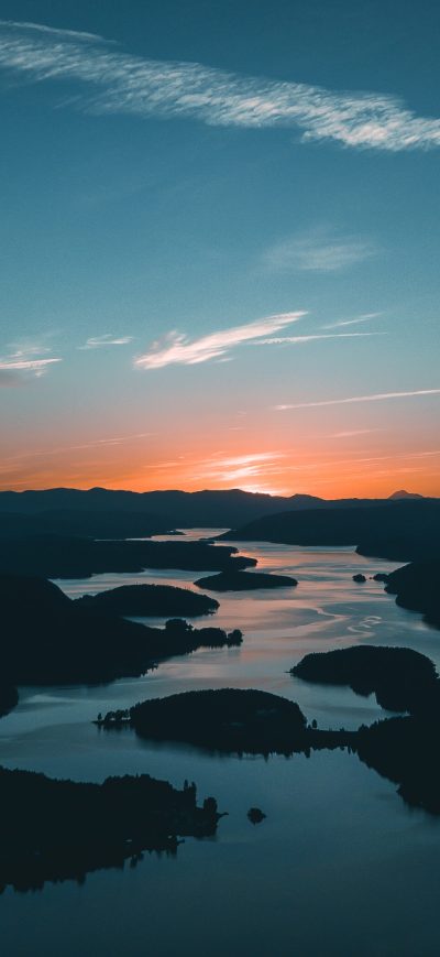 Fond d'écran iPhone Golden Hour Landscape River Reflection Seashore 4k