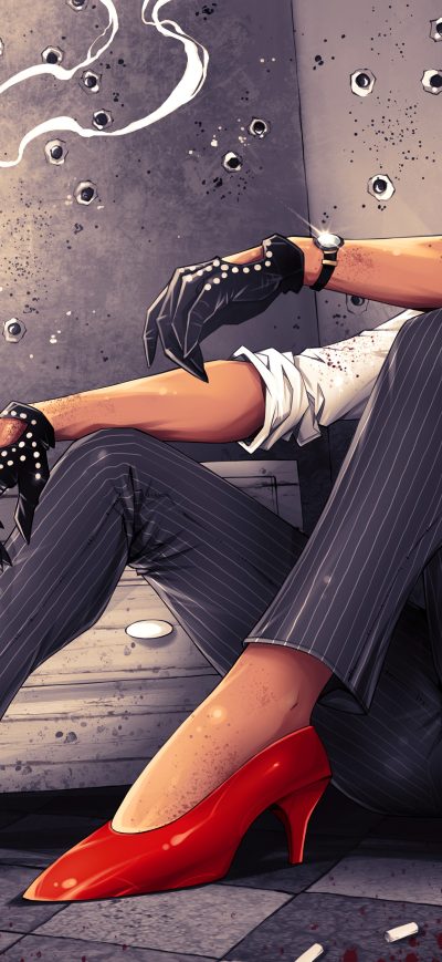 Fond d'écran iPhone Atomic Blonde Artwork 4k