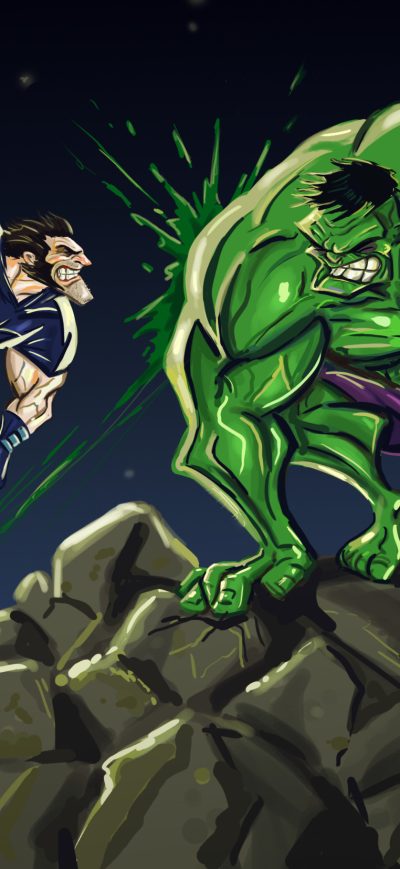 Fond d'écran iPhone Hulk Vs Wolverine 4K