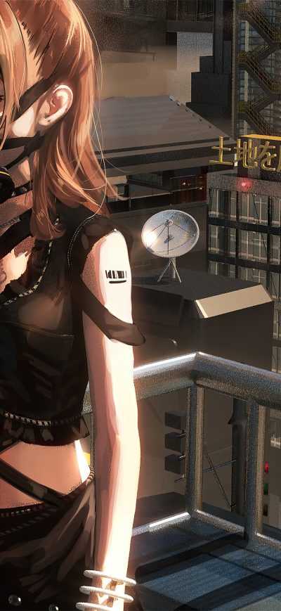 Fond d'écran iPhone Anime Girl Mask 4k