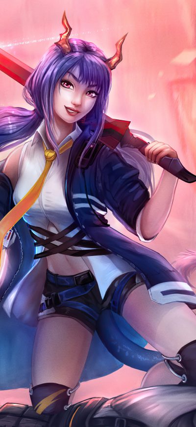 Fond d'écran iPhone Operator Chen Arknights Fanart 4k