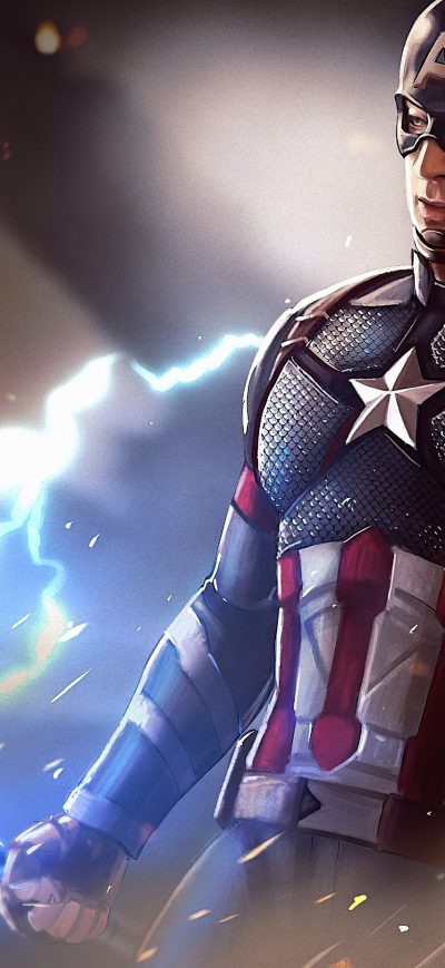 Fond d'écran iPhone Captain America With Thor Hammer 4k